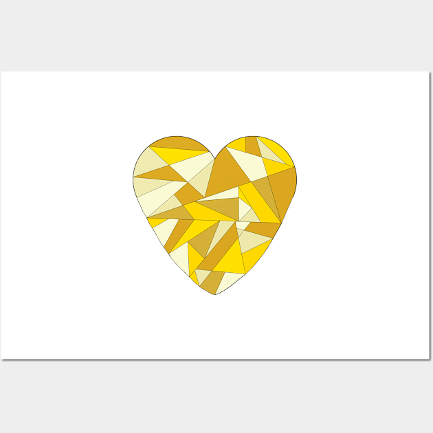 Fractured Heart of Gold Wall Art by DavidASmith